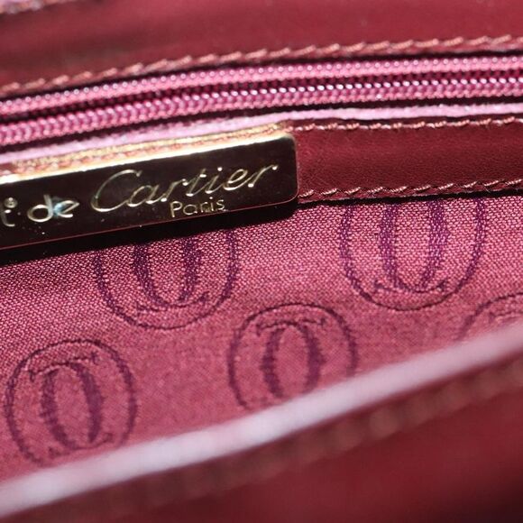 Cartier Must De Cartier Burgundy Leather Shoulder Bag (Pre-Owned) - Picture 14 of 16